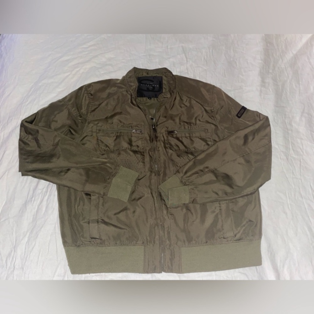 Sean John Green Bomber Jacket Lightweight Varsity Style size 3XL